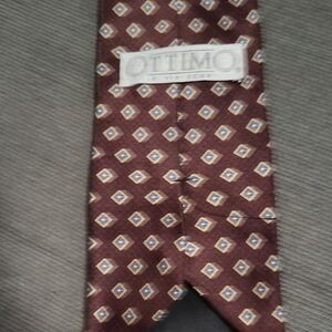 Ottimo Brown Geometric Pattern Tie